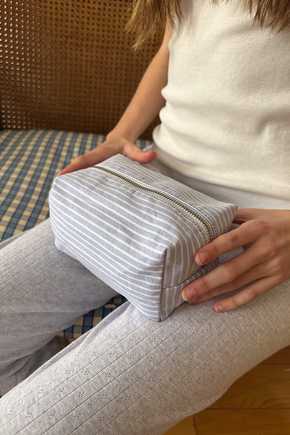 Stylish Striped Cosmetic Pouch