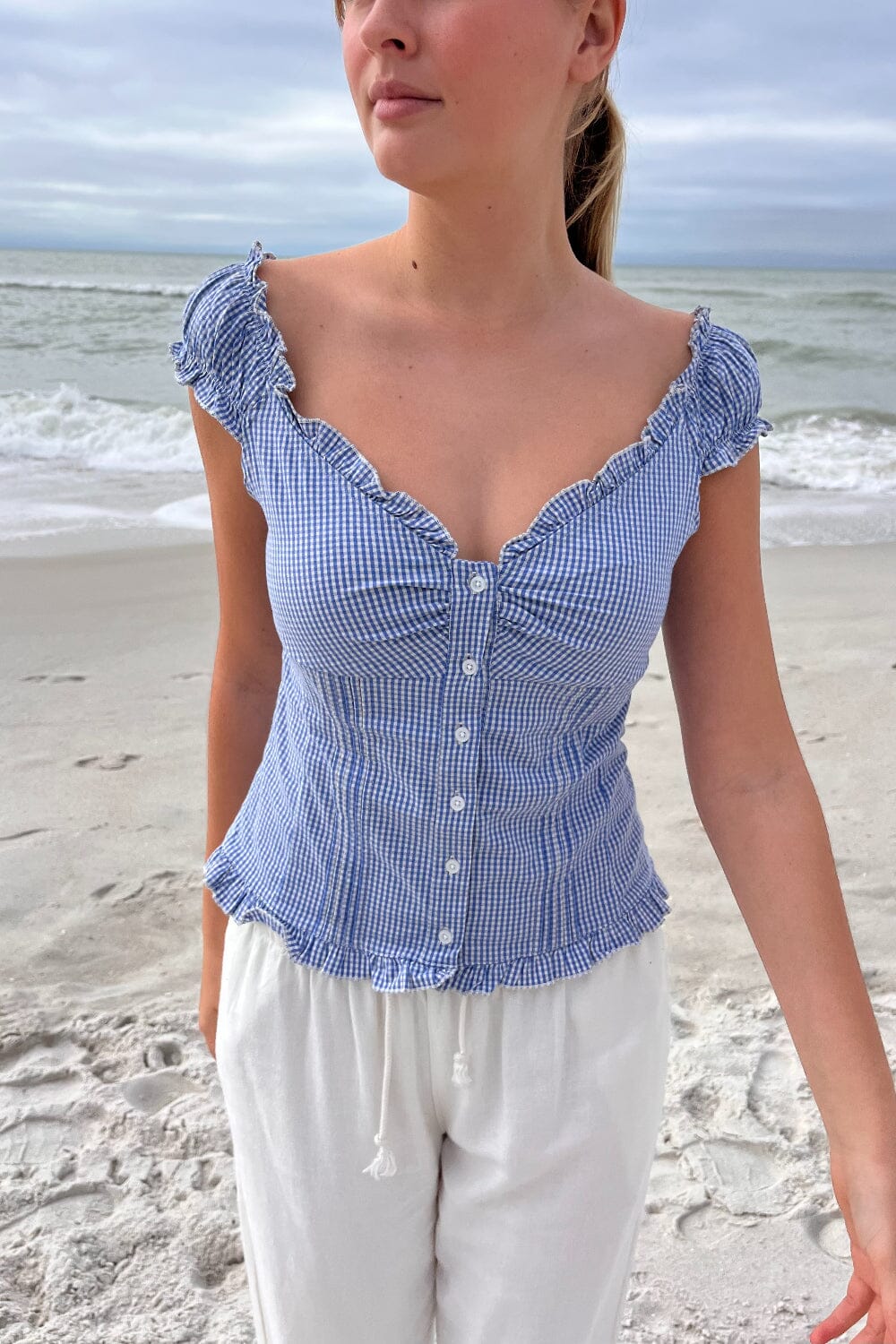 Stylish Elena Plaid Blouse for Women