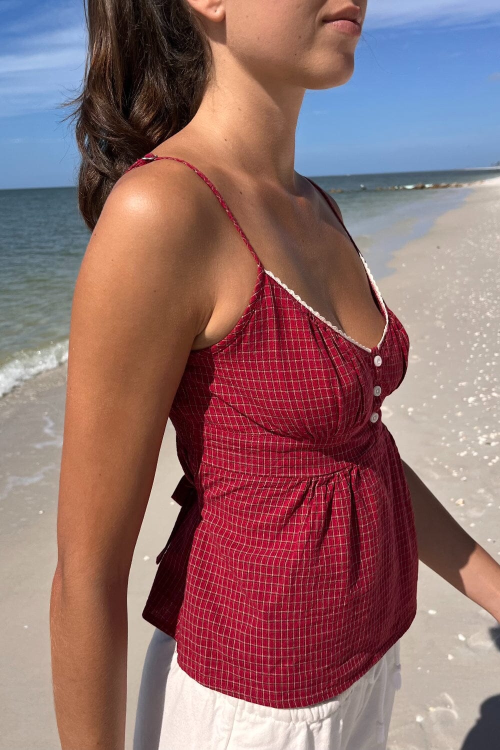 Tiffany Plaid Sleeveless Top