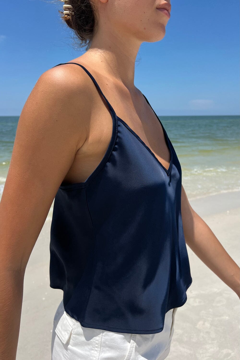 Lorene Silk Sleeveless Top