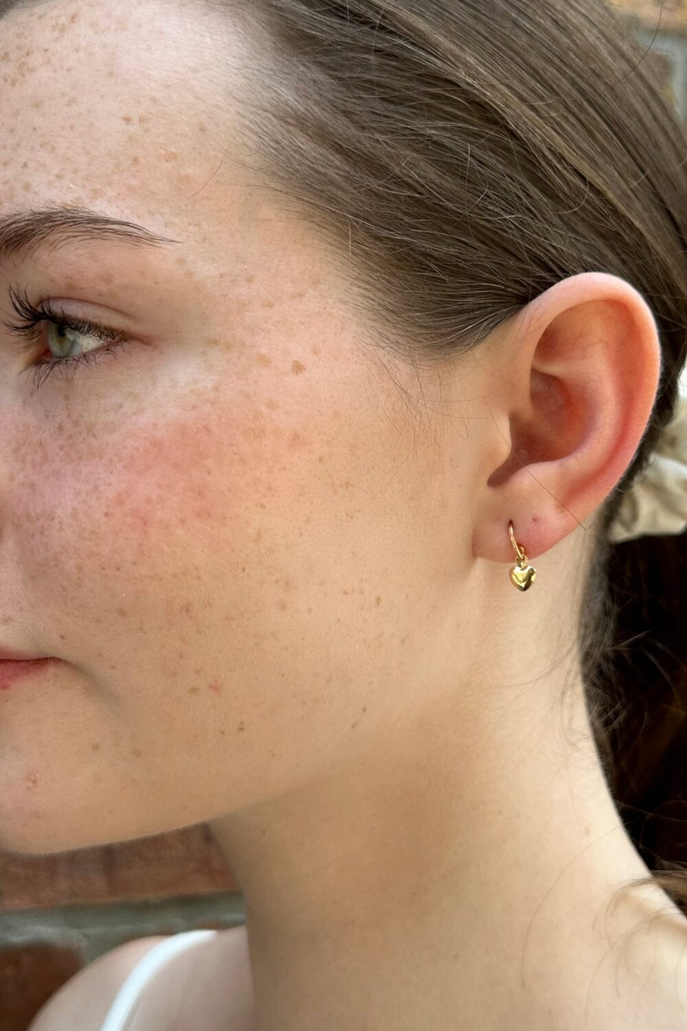 Elegant Heart Charm Stud Earrings
