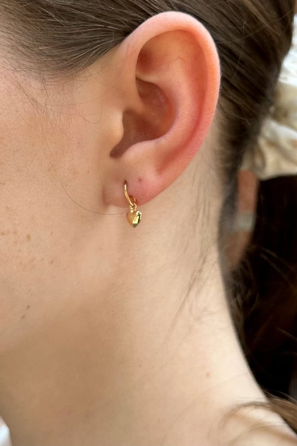 Elegant Heart Charm Stud Earrings