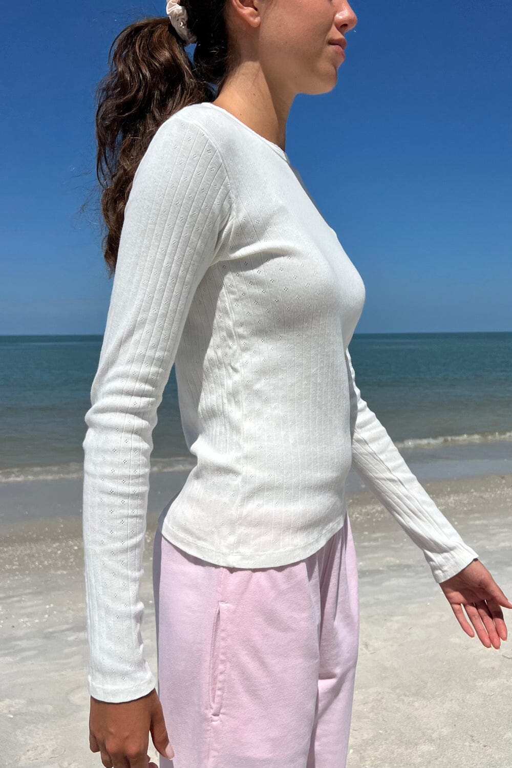 Leah Scallop Eyelet Blouse for Women