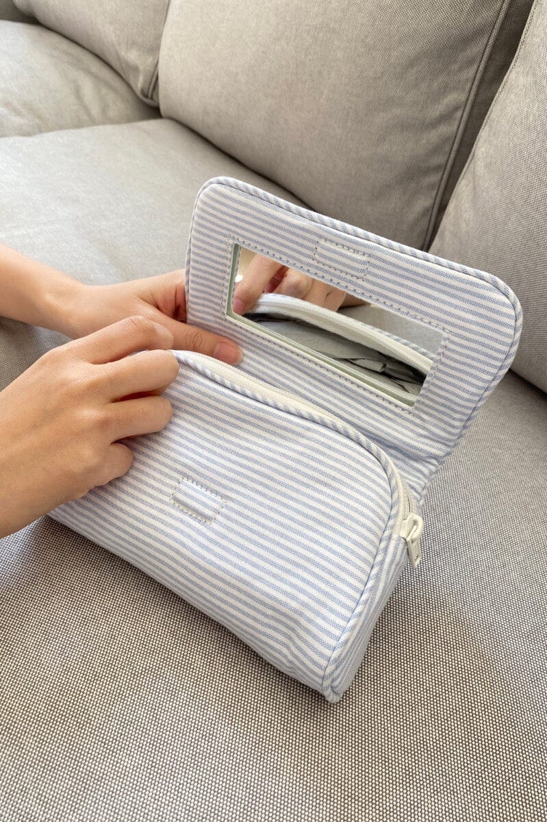 Stylish Striped Cosmetic Pouch
