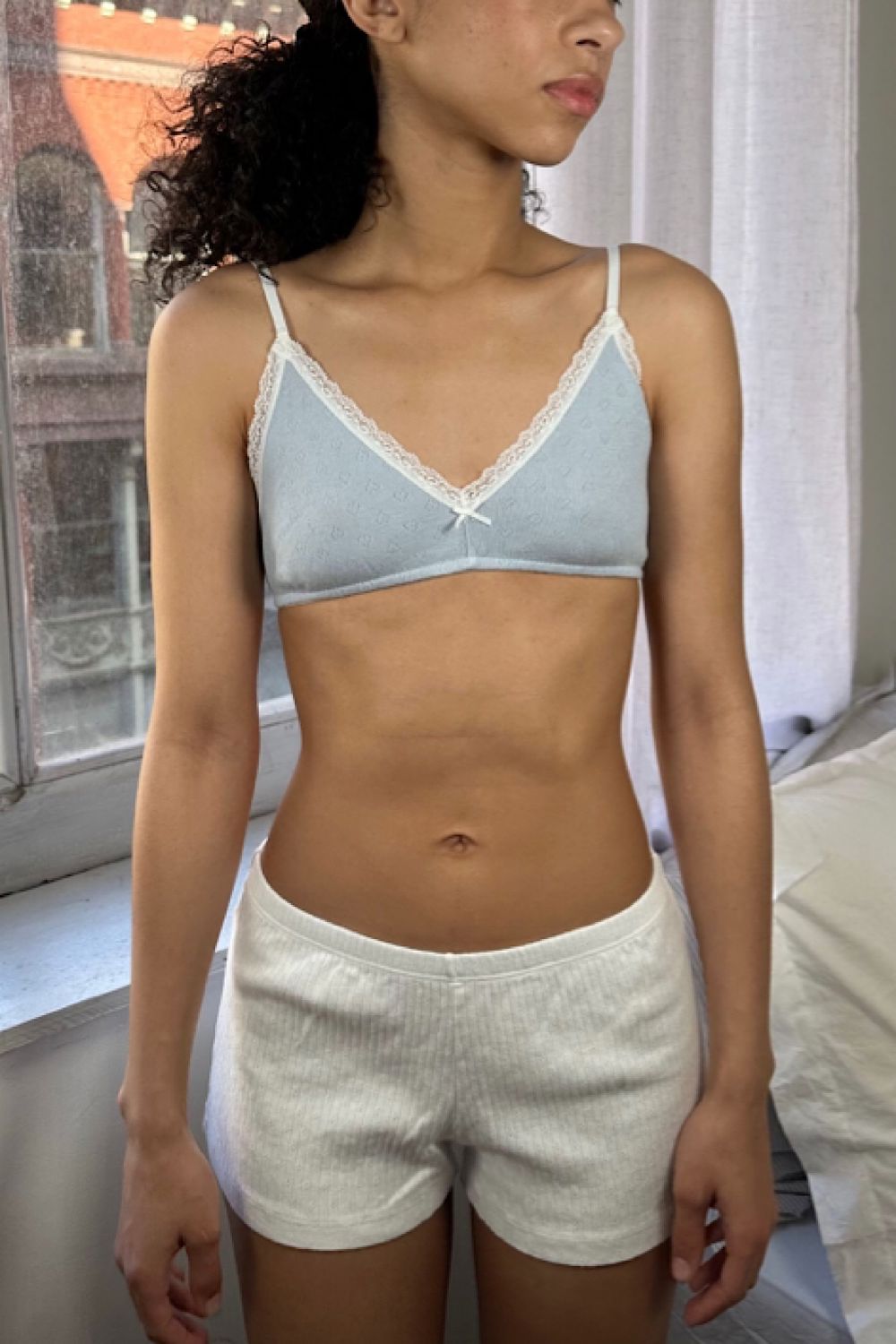 Heart Lace Eyelet Bralette