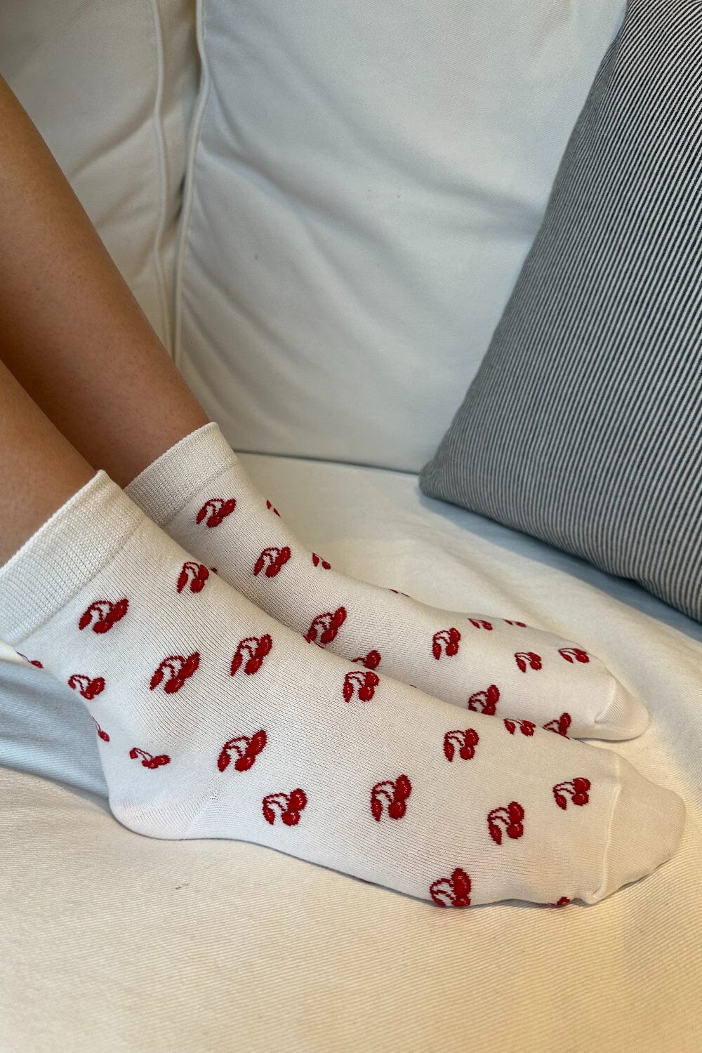 Cherry Print Casual Socks