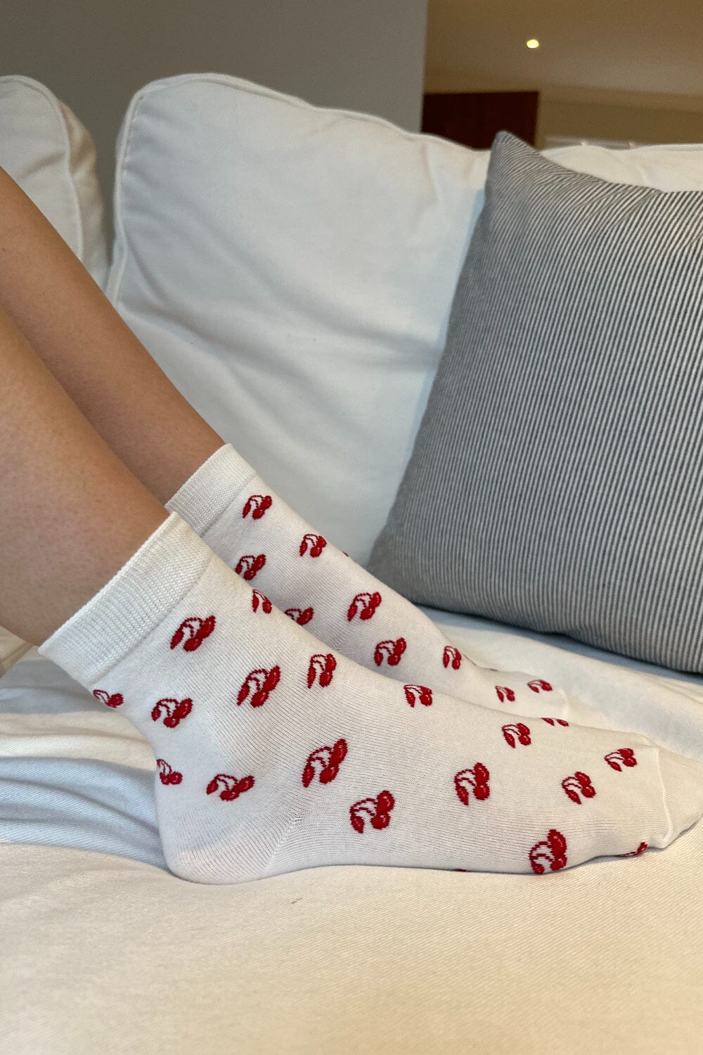 Cherry Print Casual Socks