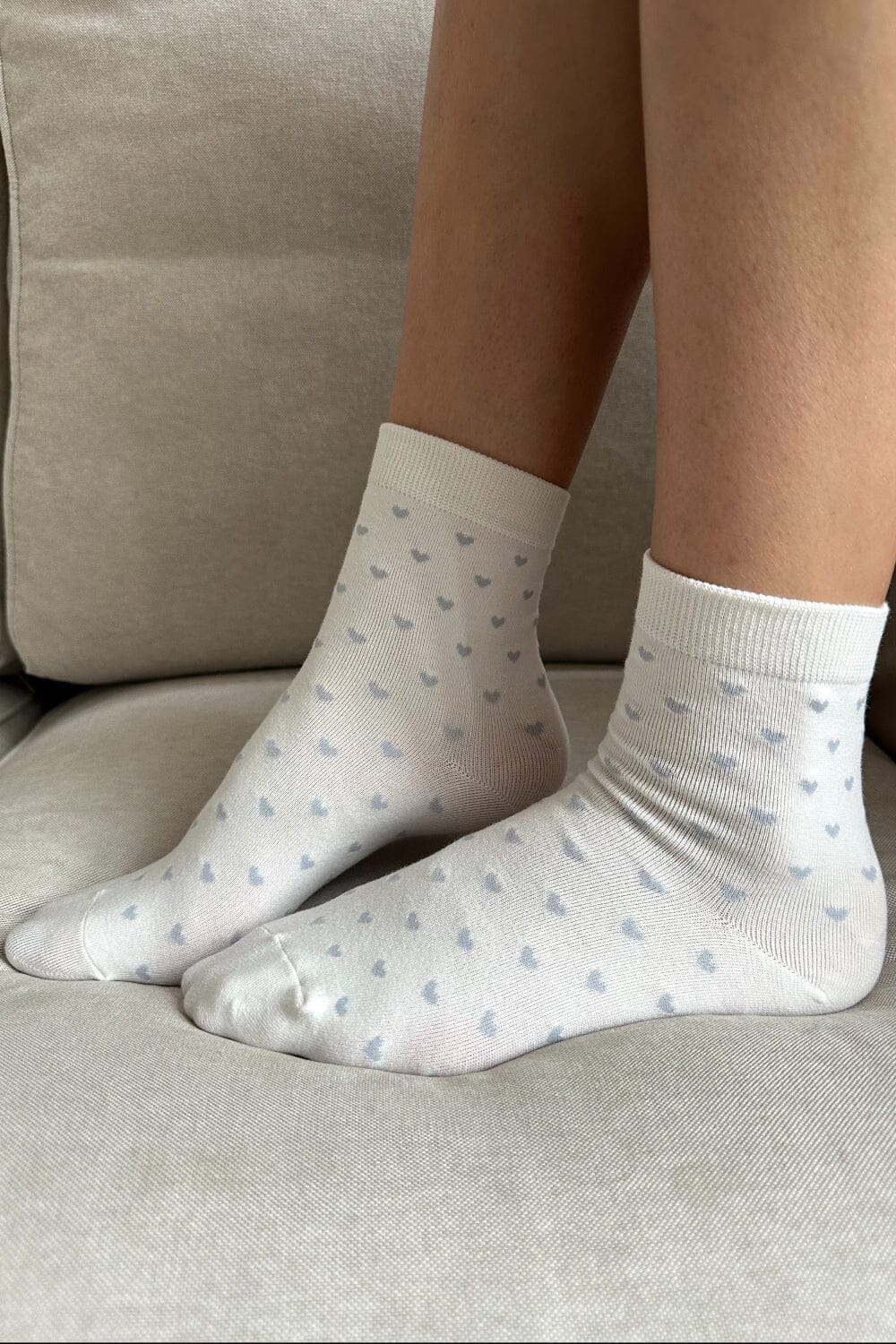 Stylish Heart-Printed Comfort Socks