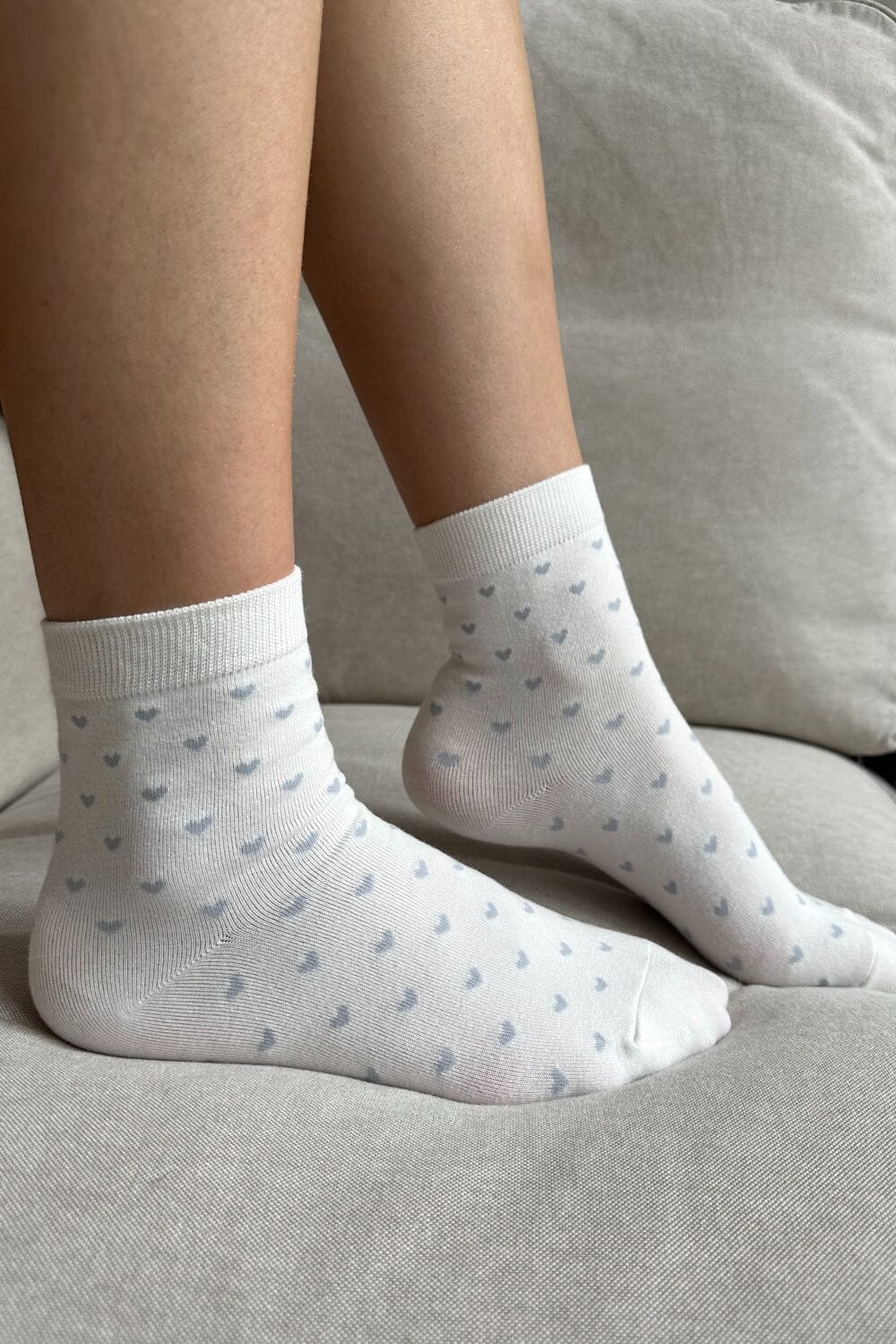 Stylish Heart-Printed Comfort Socks