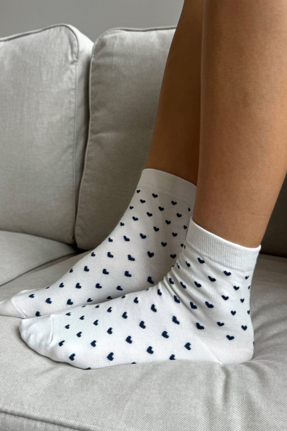 Stylish Heart-Printed Comfort Socks