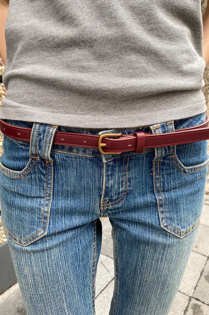 Stylish Faux Leather Belt with Buckle