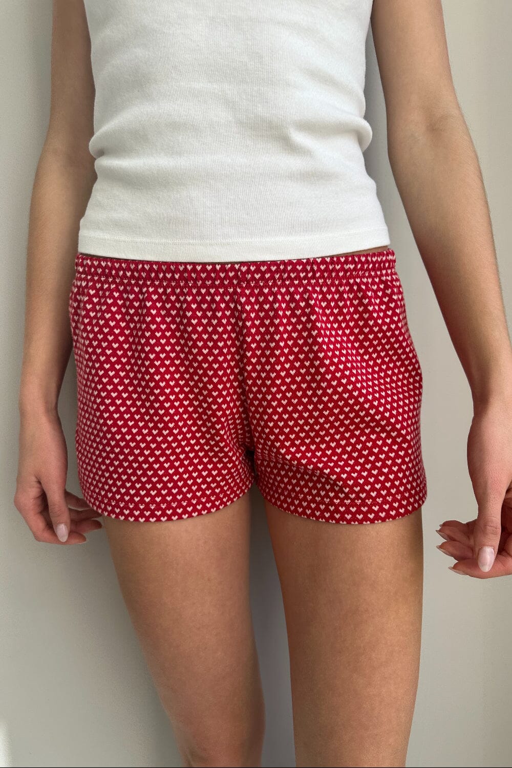 Stylish Emery Heart-Print Shorts