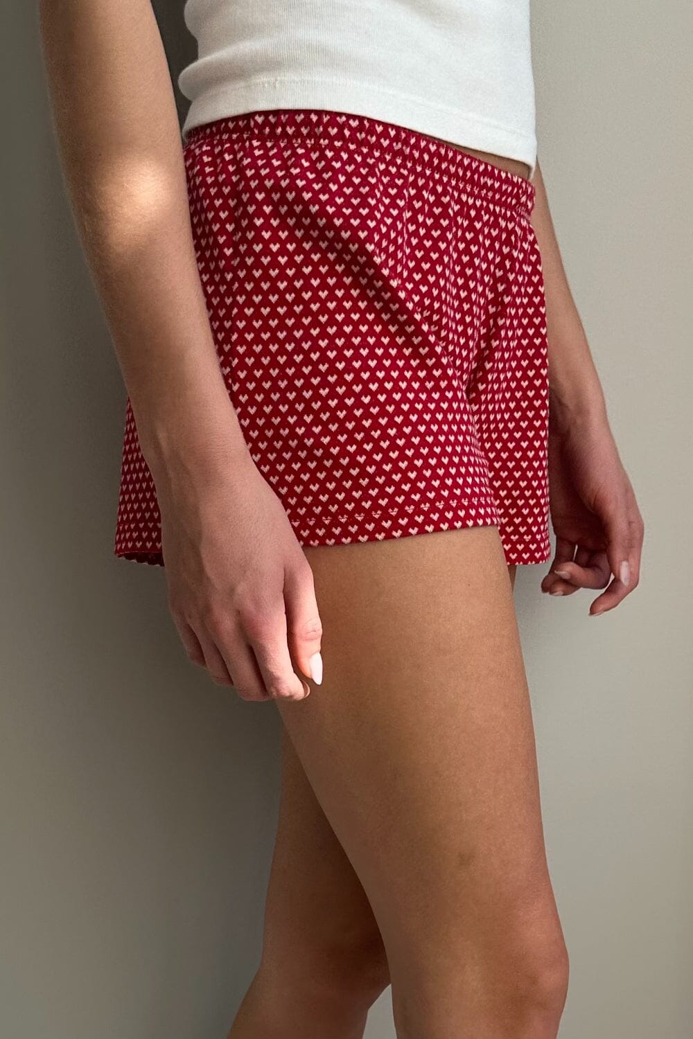 Stylish Emery Heart-Print Shorts