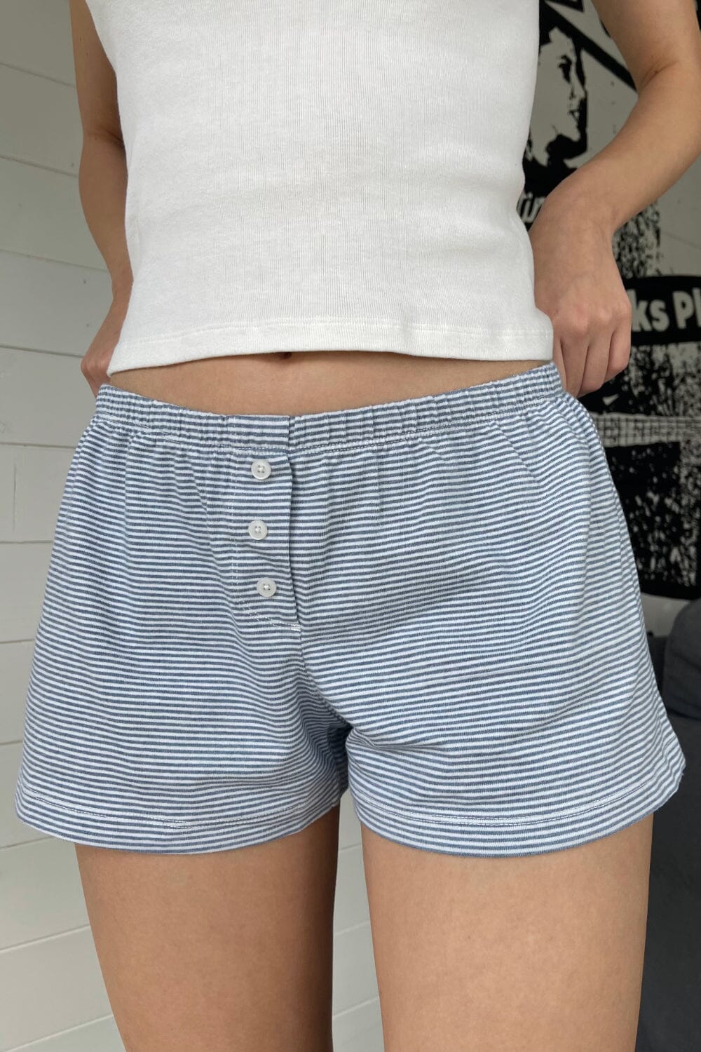 Keira Striped Lounge Shorts for Women