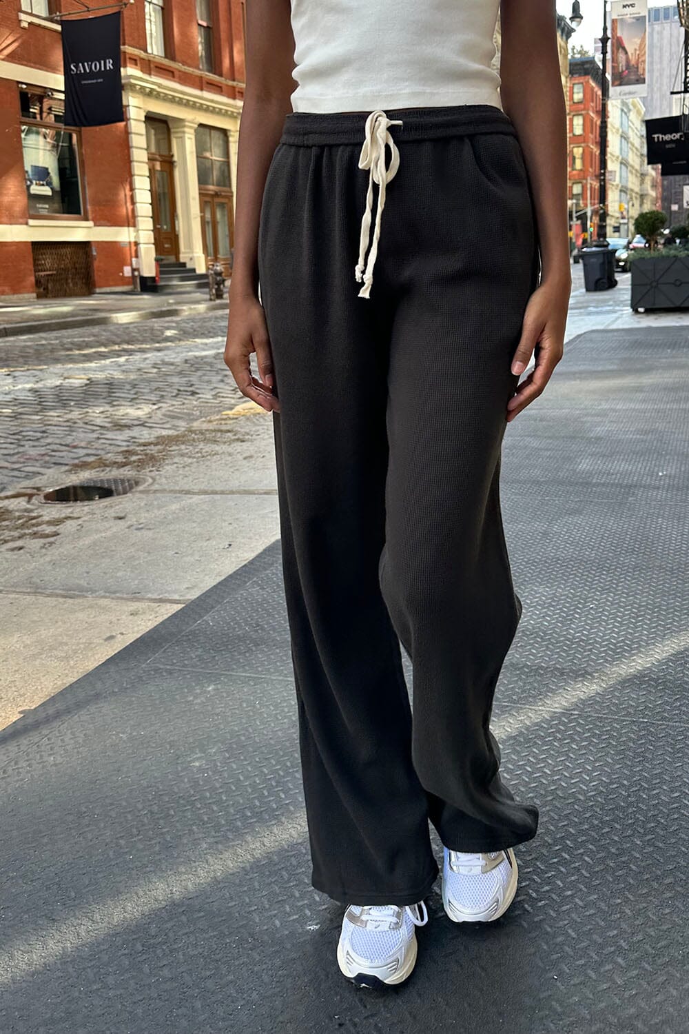 Anastasia Waffle-Knit Lounge Pants