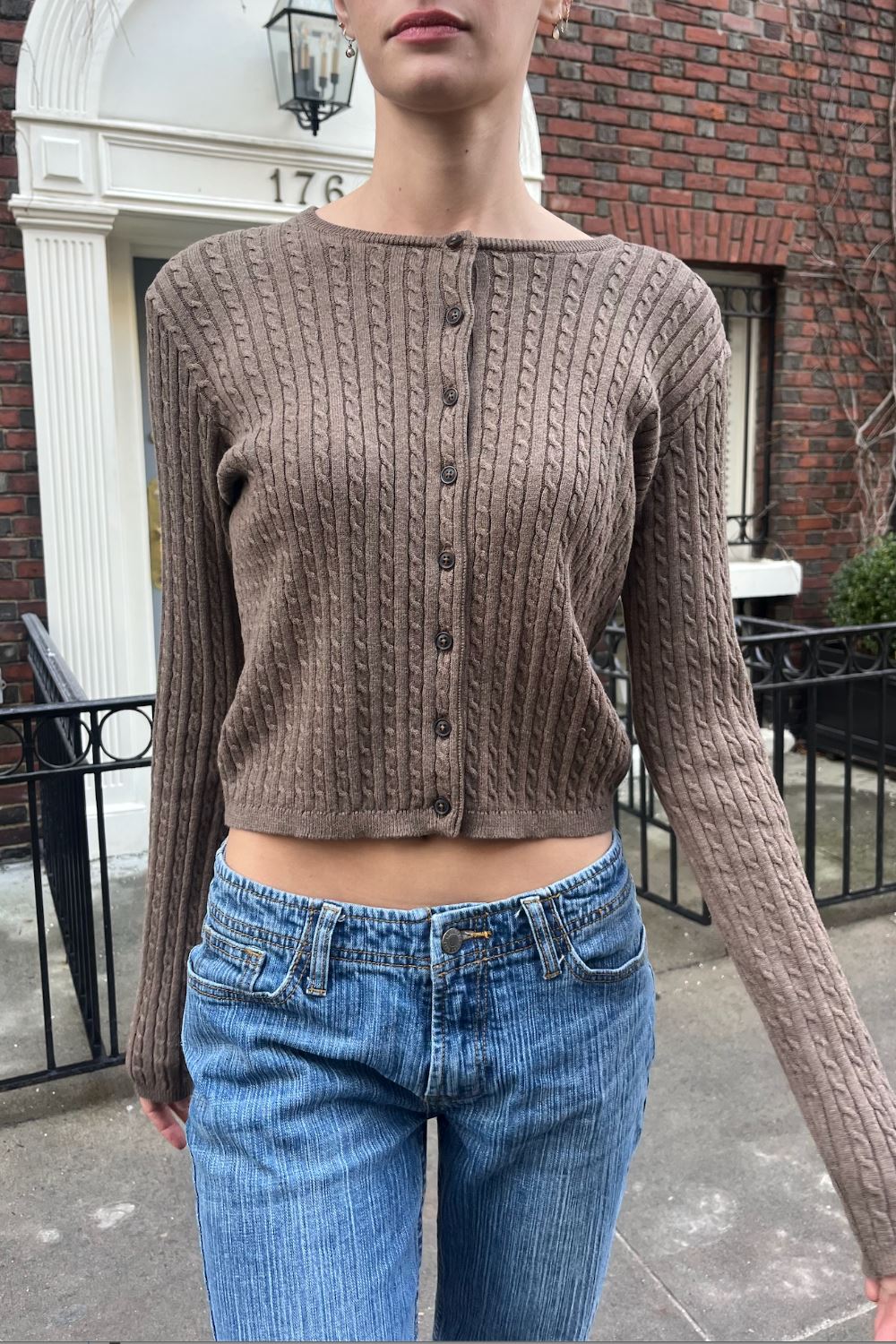 Zoe Women's Cable Knit Cardigan Sweater