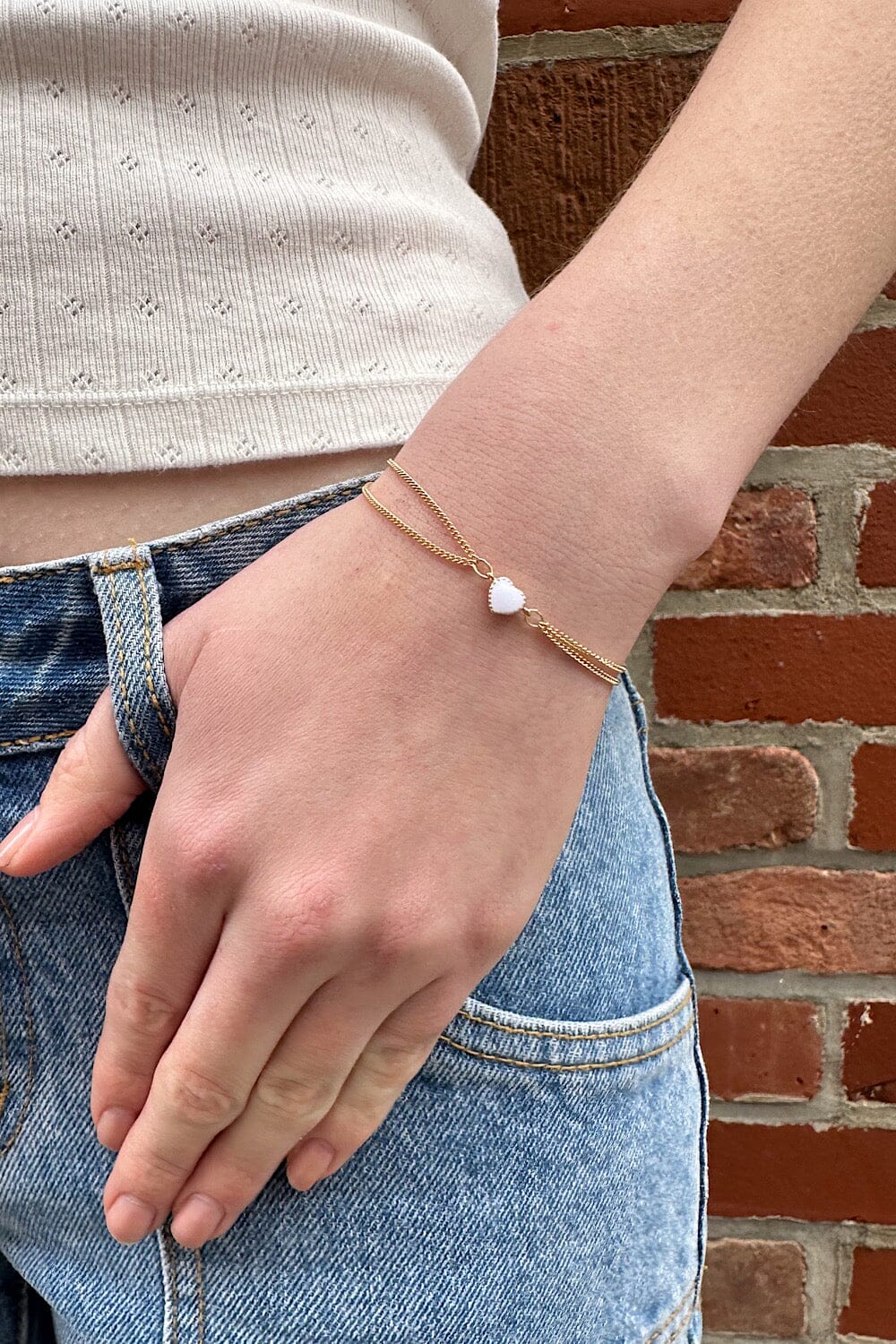 Stylish Heart Charm Bracelet for Women