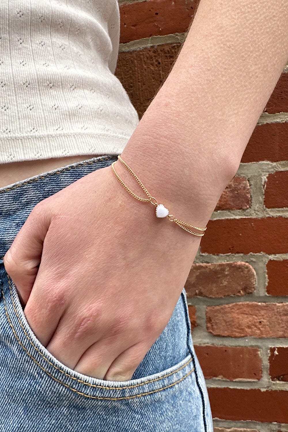 Stylish Heart Charm Bracelet for Women
