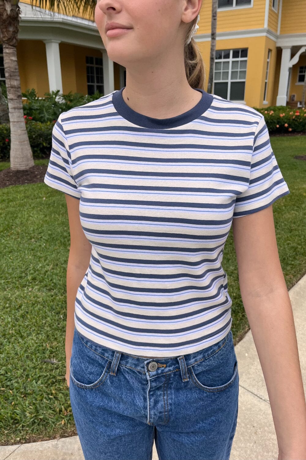 Chloe Striped Cotton Top for Women