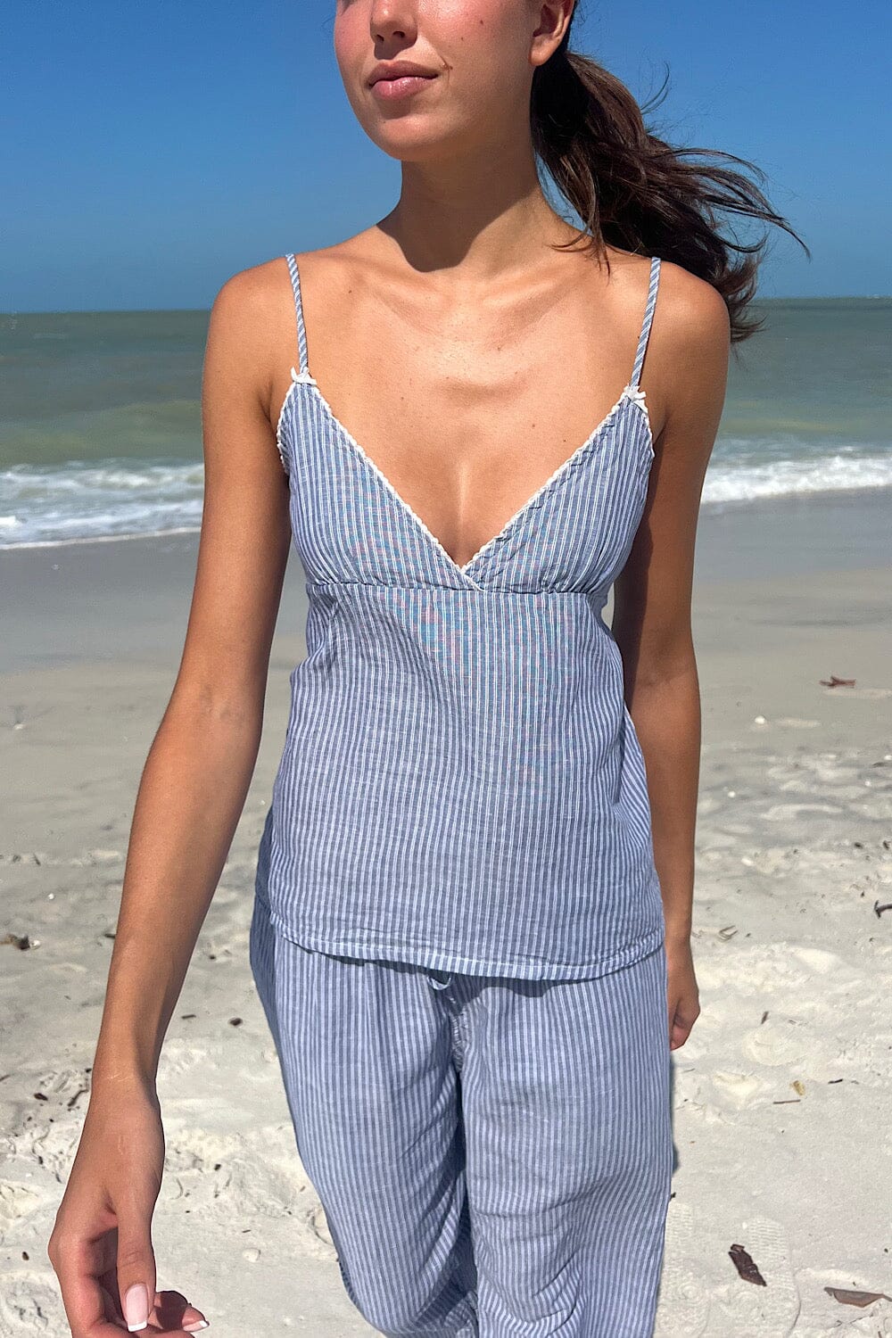 Edith Striped Sleeveless Top