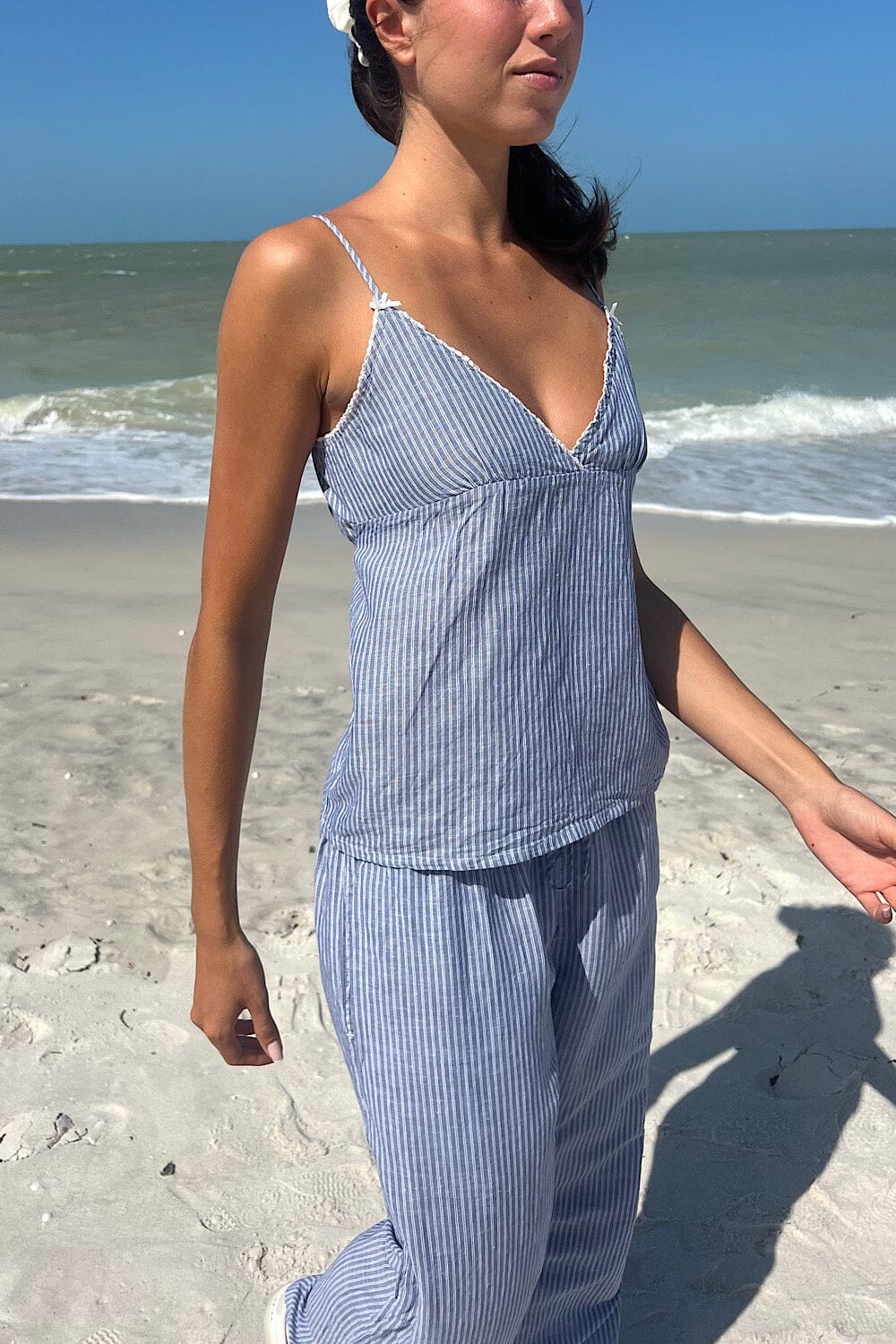 Edith Striped Sleeveless Top