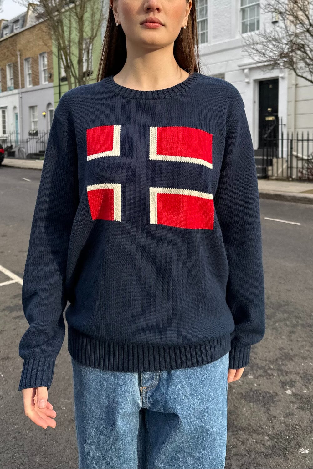 Norwegian Flag Knit Sweater by Nico