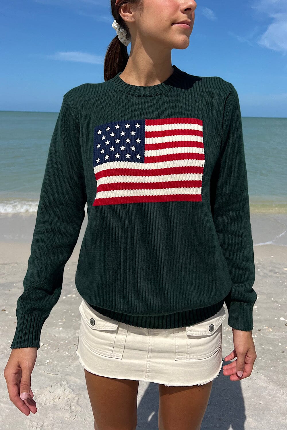 Patriotic Nico Sweater with American Flag Design